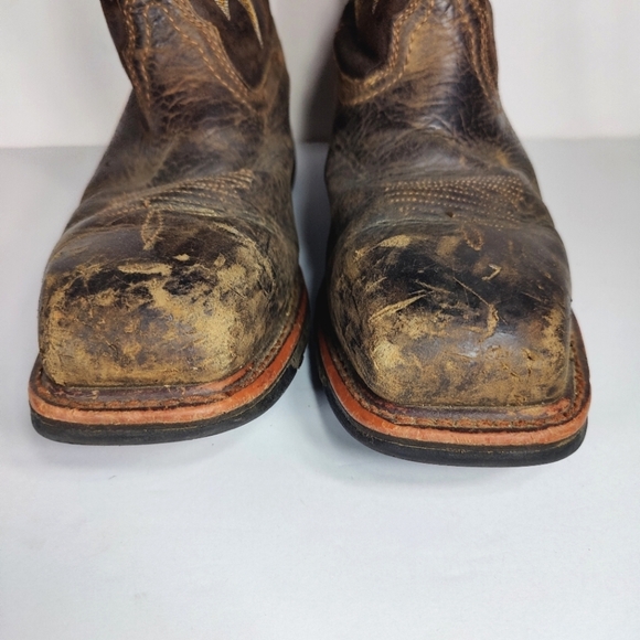 Ariat WorkHog Waterproof Composite Toe Boot Brown Leather Men's Shoe Size 9.5D - Picture 6 of 11